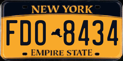 NY license plate FDO8434