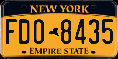 NY license plate FDO8435