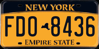 NY license plate FDO8436