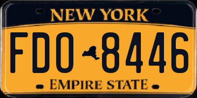 NY license plate FDO8446