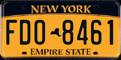 NY license plate FDO8461