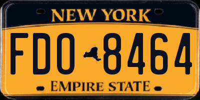 NY license plate FDO8464