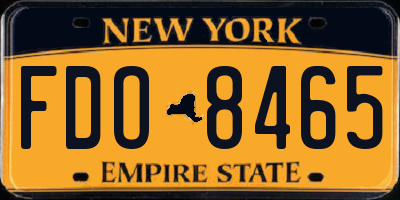 NY license plate FDO8465