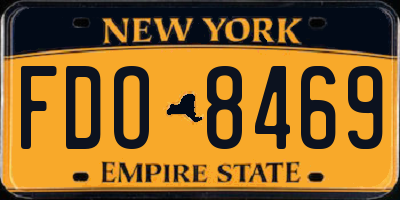 NY license plate FDO8469