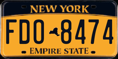 NY license plate FDO8474