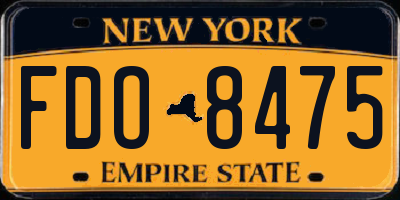 NY license plate FDO8475