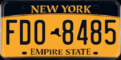 NY license plate FDO8485