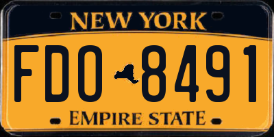 NY license plate FDO8491