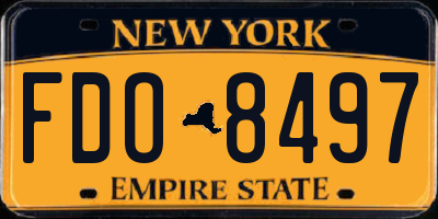 NY license plate FDO8497