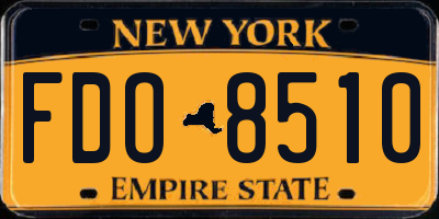 NY license plate FDO8510