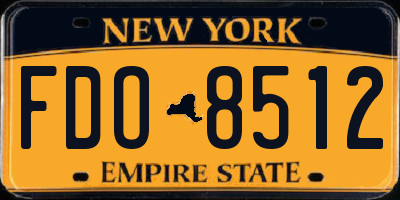 NY license plate FDO8512