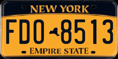NY license plate FDO8513
