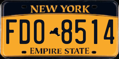 NY license plate FDO8514