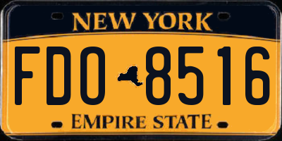 NY license plate FDO8516