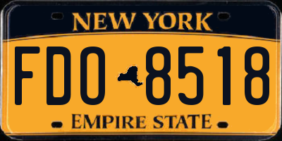 NY license plate FDO8518