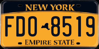 NY license plate FDO8519