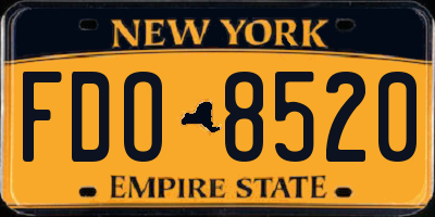 NY license plate FDO8520