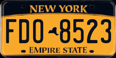 NY license plate FDO8523