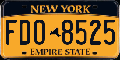 NY license plate FDO8525