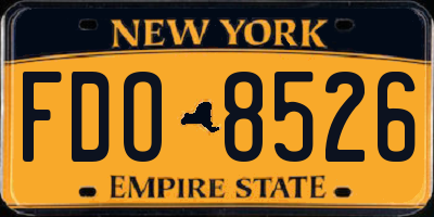 NY license plate FDO8526