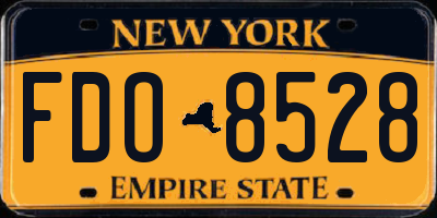 NY license plate FDO8528