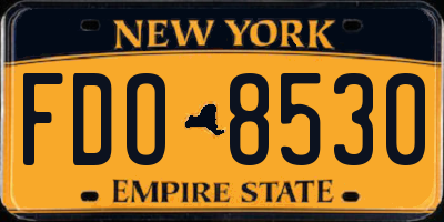 NY license plate FDO8530