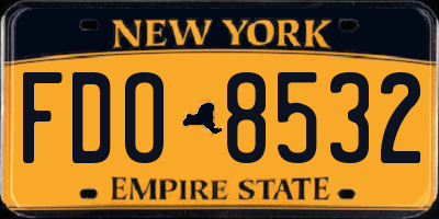 NY license plate FDO8532