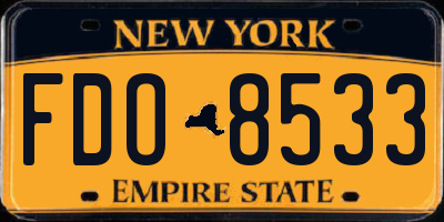 NY license plate FDO8533