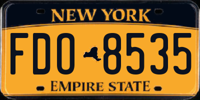 NY license plate FDO8535