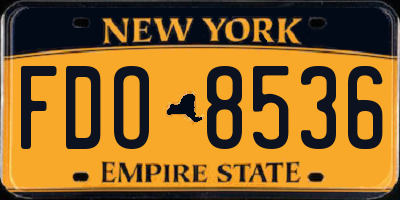 NY license plate FDO8536