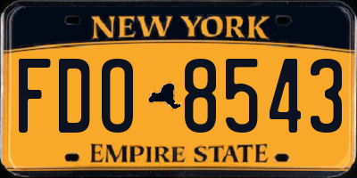 NY license plate FDO8543