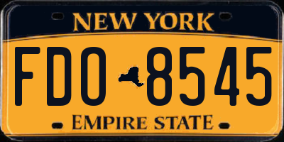 NY license plate FDO8545