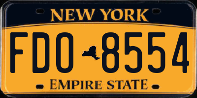 NY license plate FDO8554