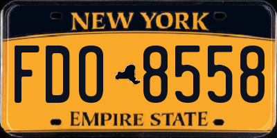 NY license plate FDO8558