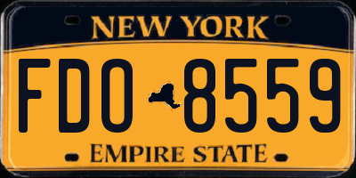 NY license plate FDO8559