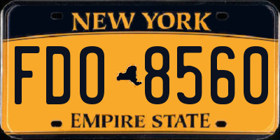 NY license plate FDO8560