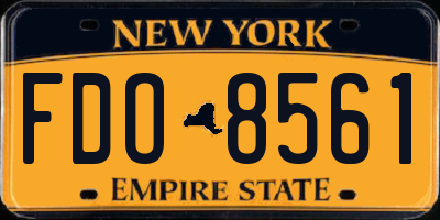 NY license plate FDO8561