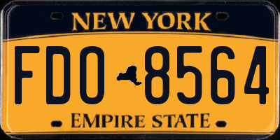 NY license plate FDO8564