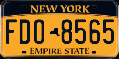 NY license plate FDO8565