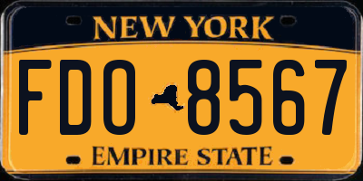 NY license plate FDO8567