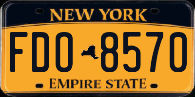 NY license plate FDO8570