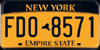NY license plate FDO8571