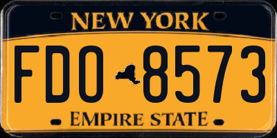 NY license plate FDO8573