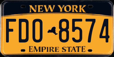 NY license plate FDO8574