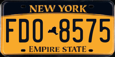 NY license plate FDO8575