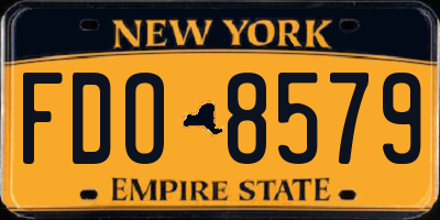NY license plate FDO8579