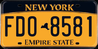 NY license plate FDO8581