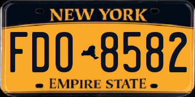 NY license plate FDO8582