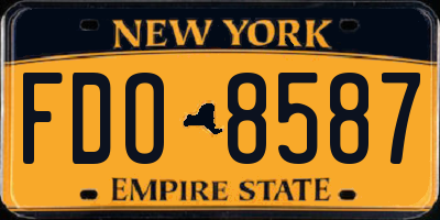 NY license plate FDO8587