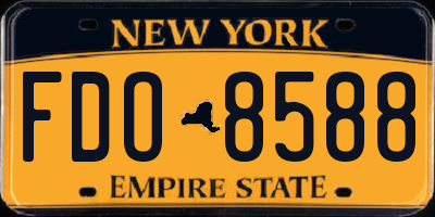 NY license plate FDO8588